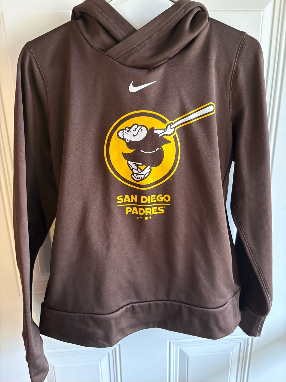 Nike Brown San Diego Padres Hoodie with Yellow Graphic
